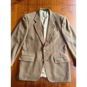 Vintage Men's Kilgour French & Stanbury Barneys NY Plaid Wool Sport Coat - S 42R